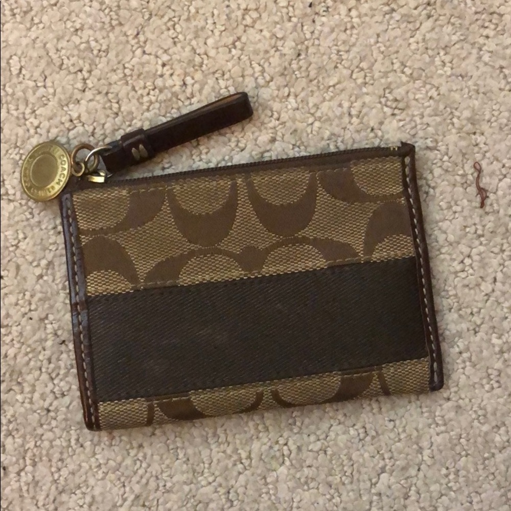 Brown COACH coin purse